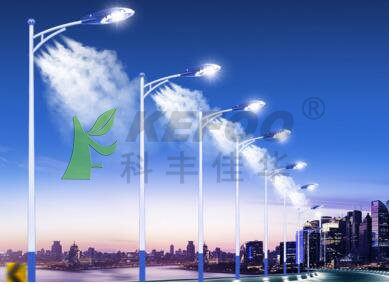 路燈桿噴霧引領(lǐng) 智慧城市降塵除霾空氣凈化進步
